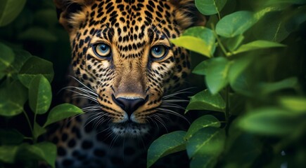 Naklejka premium wild animal close-up, wild animal in wild nature, close-up of wild beautiful animal in the nature
