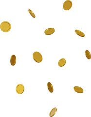 falling golden coins
