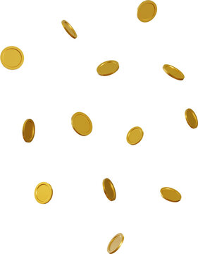 falling golden coins