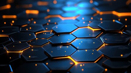 Obraz premium Apiary where beehives form shapes of hexagonal graph plots, data from nature