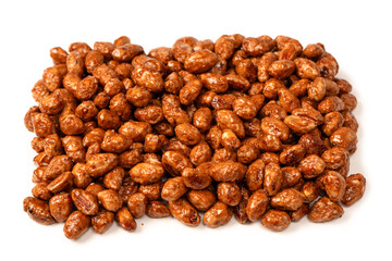 Tasty sweet roasted peanuts as a background.