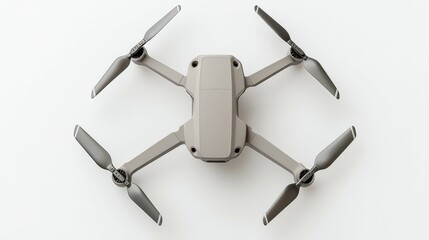 Drone on a white background, top view, sharp details