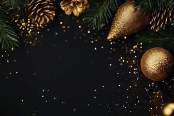 Christmas golden luxury glitter background