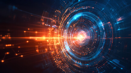 Obraz premium Abstract science fiction futuristic background. Futuristic. Illustration