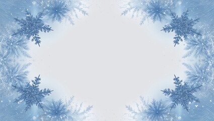 Blue Snowflake Winter Wonderland Christmas Background