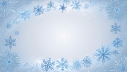 Blue Snowflake Winter Wonderland Christmas Background