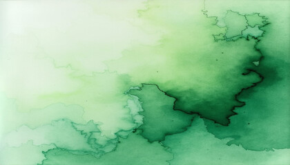 Obraz premium Abstract green Watercolor Background A Serene Gradient of green to Oceanic green with Fluid Motion