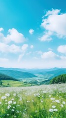 Fototapeta premium Beautiful landscape wallpaper outdoors horizon nature.
