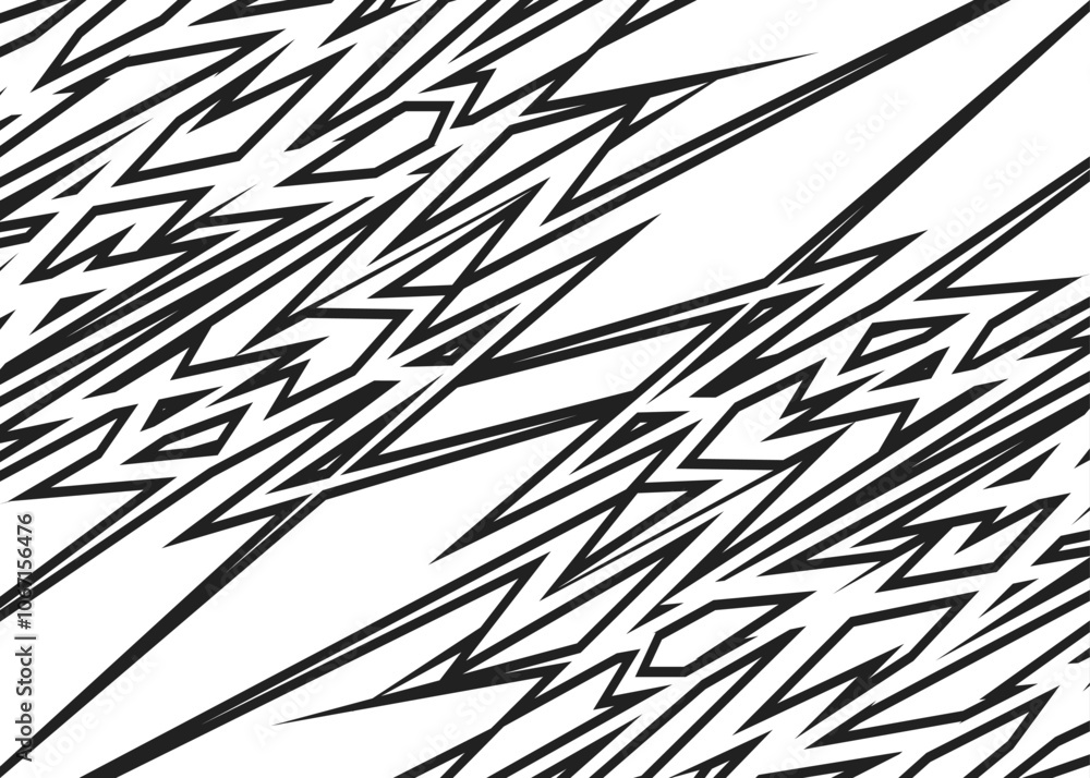Poster abstract background with reflective seamless sharp arrow line pattern
