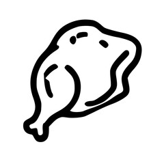 Meat icon isolated on white background. Meat simple icon. Vector illustration