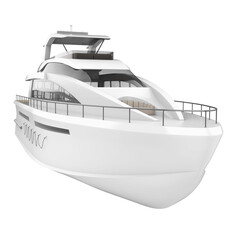 White Pleasure Yacht Isolated