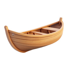 ship 3D style cartoon, icon, with isolated transparent background