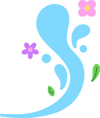 Splashing water drop for decorate Songkran festival