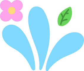 Splashing water drop for decorate Songkran festival