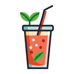 healthy drink item on white background