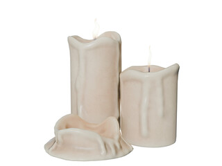 candle on white background