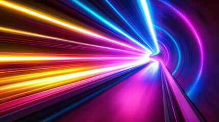 Fototapeta premium Neon Speed Tunnel 