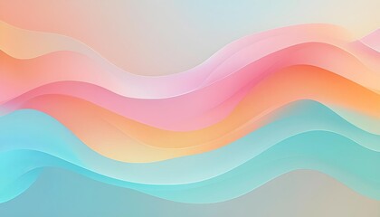 Fototapeta premium Soft pastel abstract waves in pink and blue tones, elegant design, soothing decor wallpaper