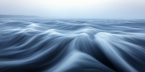 Fototapeta premium currents, waves, rapid flow of ocean water liquid streams. 