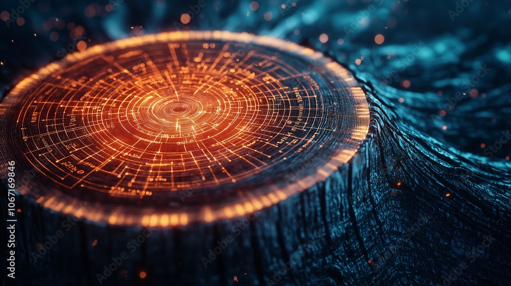 Poster abstract tree rings visualization in cross section