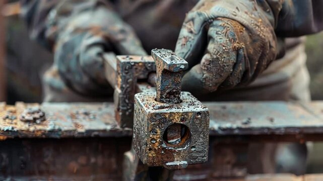 A skilled blacksmith creates custom metal fixtures and fittings to replace those missing from a historical buildings exterior.