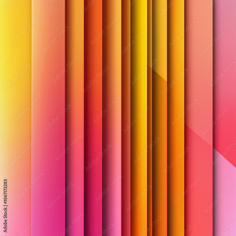 Aufkleber a vibrant gradient design featuring vertical bands of color from yellow to pink, creating a modern a