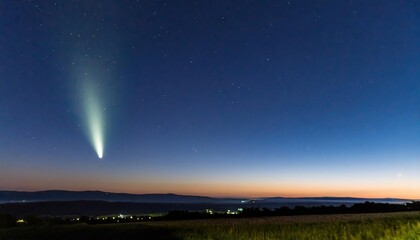 comet in the night sky