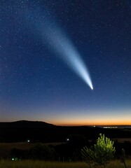 Fototapeta premium comet in the night sky