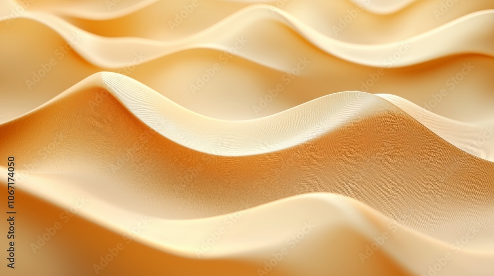Poster golden sand dunes creating undulating patterns