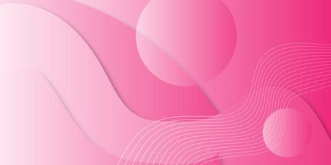 Wavy pink and white  illustration. Abstract paper cut curve line background with shadow. abstract modern pink  gradient curve background for website banner and presentation template design.