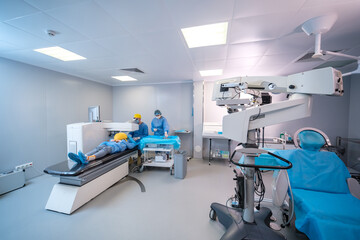 Operating room with laser device