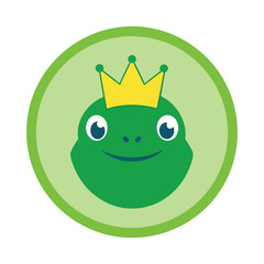 Fototapeta premium Frog with a Crown Mascot Logo art vector 
