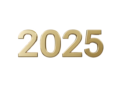 a gold numbers on a white background