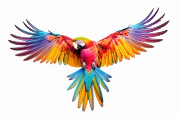 Obraz premium Parrot animal bird white background.