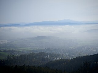 Obraz premium fog in the mountains