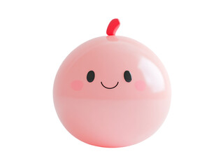 Fototapeta premium a pink ball with a face