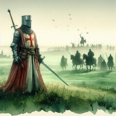 Naklejka premium Knight in Distant Lands