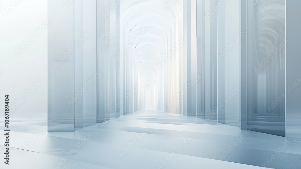 Poster abstract lines in layered 3d space