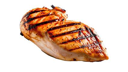 Deliciously grilled chicken breast with perfect char marks, ideal for healthy meals and culinary presentations. High-quality stock photo.