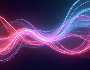 Naklejka premium Abstract Neon Waves.