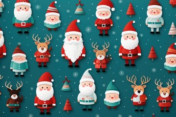 Christmas pattern winter deer.