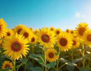 Fototapeta premium Sunflowers Field.