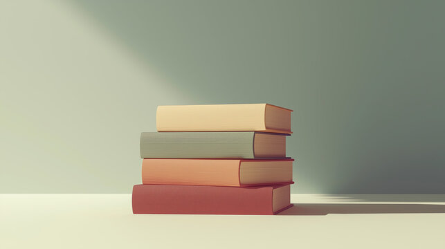 International Day of Education stack of books on minimalist background, knowledge and learning concept, educational resources, academic study, school and library theme, calm study environment