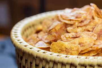 Crispy Banana Chips - fried or baked sliced banana