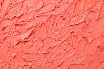 Fond corail texturé avec des coups de pinceau visibles, apportant une atmosphère vibrante et ludique..