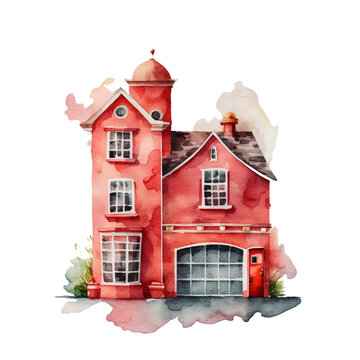 recommend clip art: Watercolor House