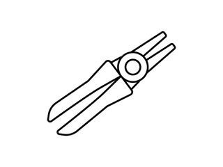 Plier Icon. Hand Tool Usage, vector illustration tamplet, isolated on white