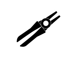 Plier Icon. Hand Tool Usage, vector illustration tamplet, isolated on white
