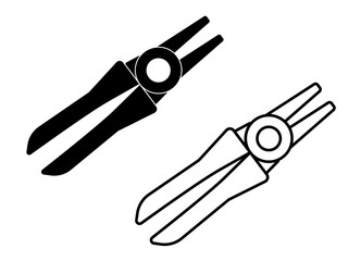 Plier Icon. Hand Tool Usage, vector illustration tamplet, isolated on white