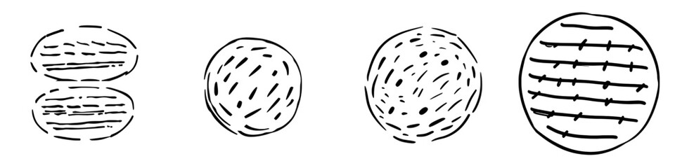 Simple and cute Cookie outline icon. Icon in hand-drawn style.